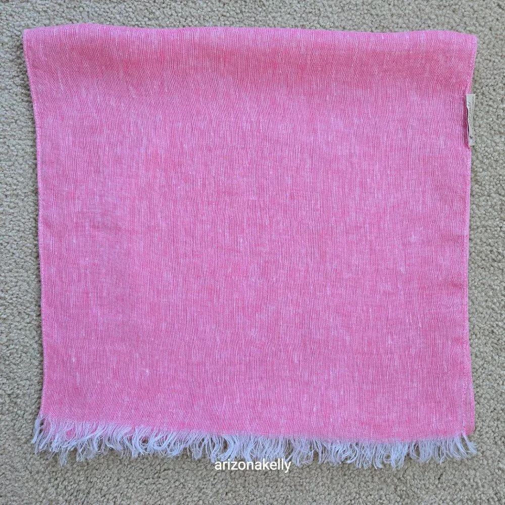 NWOT Italian Linen Scarf Pink
